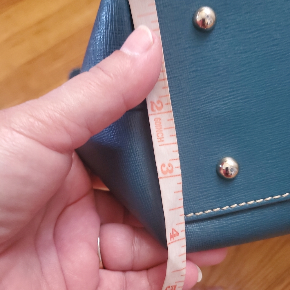 Dooney & Bourke Teal Flyn Leather Tote Shoulder Bag - Picture 5 of 16